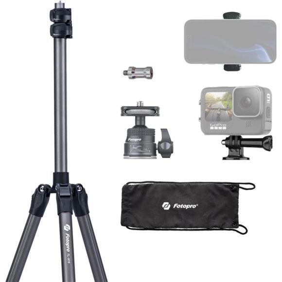 79” Tall Aluminum Tripod, Ring Light Tripod Stand with Ball Head